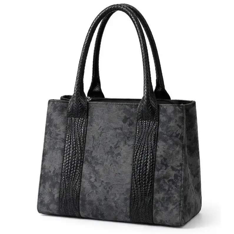 [ROB1220NE] Bolso Baul franjas (Negro).webp