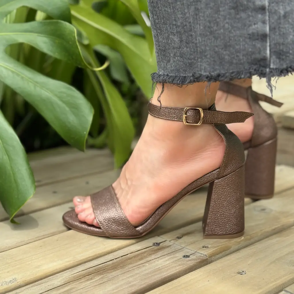 Sandalia Pulsera Tacón Alto