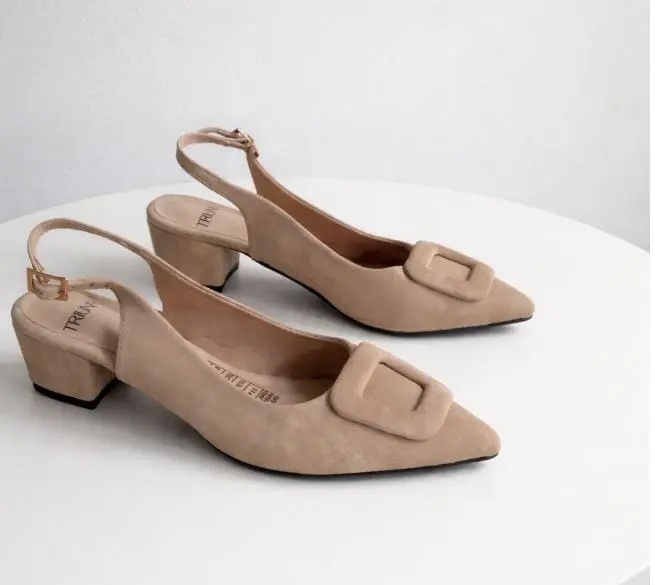 Zapato Destalonado Hebilla Forrada 