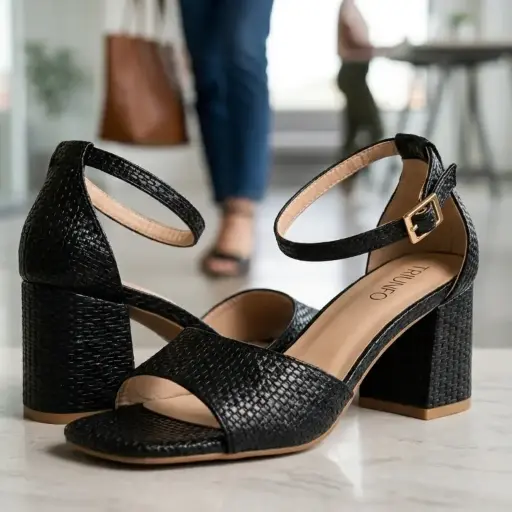 Sandalia Tacón Cono 6cm