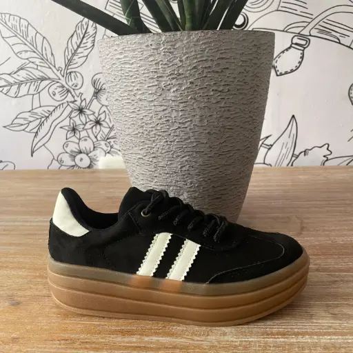 Tenis Franjas Suela Alta