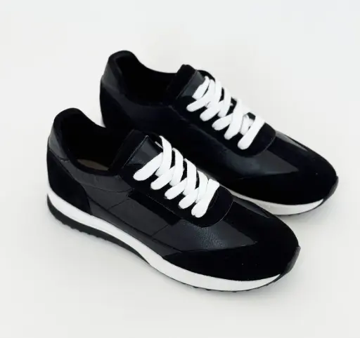 Tenis Cuero Combinado Carnaza 